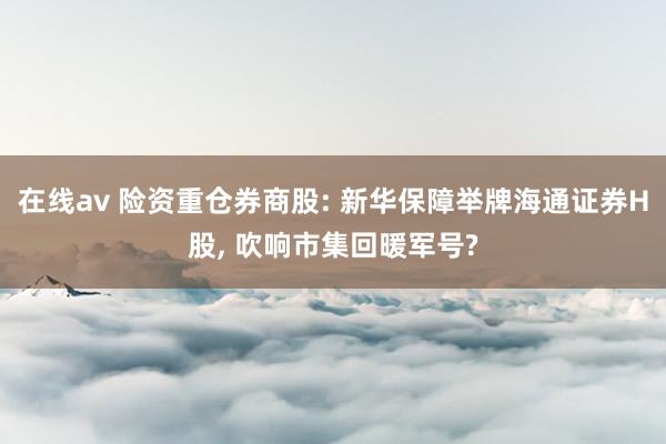 在线av 险资重仓券商股: 新华保障举牌海通证券H股， 吹响市集回暖军号?