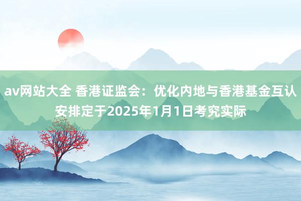 av网站大全 香港证监会：优化内地与香港基金互认安排定于2025年1月1日考究实际