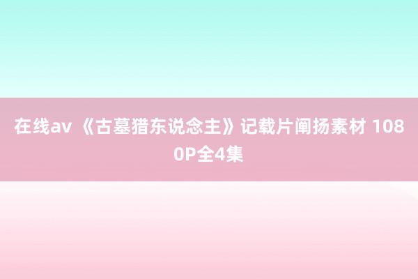 在线av 《古墓猎东说念主》记载片阐扬素材 1080P全4集