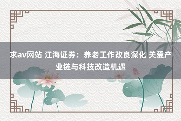 求av网站 江海证券：养老工作改良深化 关爱产业链与科技改造机遇