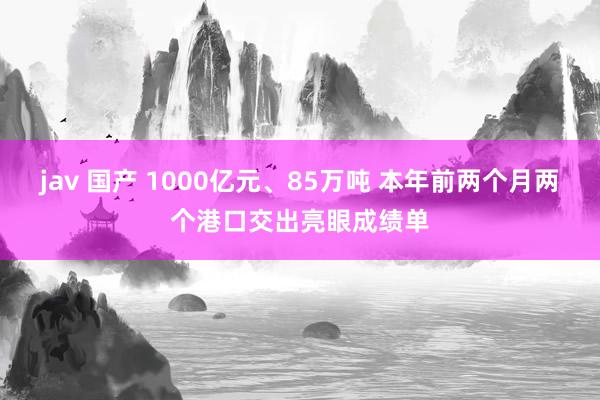 jav 国产 1000亿元、85万吨 本年前两个月两个港口交出亮眼成绩单