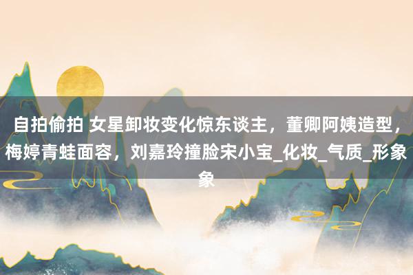 自拍偷拍 女星卸妆变化惊东谈主，董卿阿姨造型，梅婷青蛙面容，刘嘉玲撞脸宋小宝_化妆_气质_形象