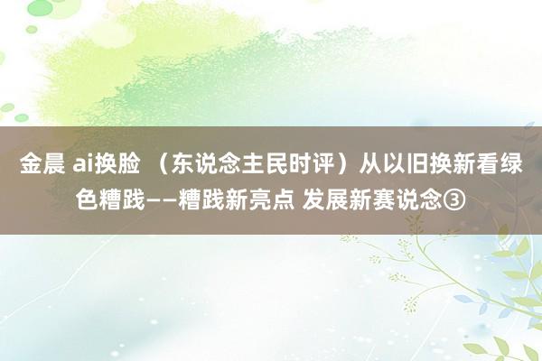 金晨 ai换脸 （东说念主民时评）从以旧换新看绿色糟践——糟践新亮点 发展新赛说念③