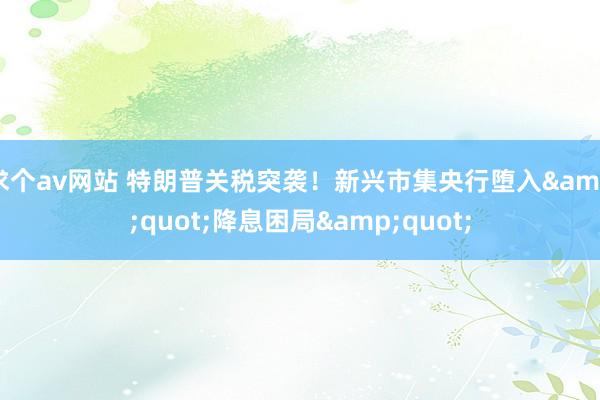 求个av网站 特朗普关税突袭！新兴市集央行堕入&quot;降息困局&quot;
