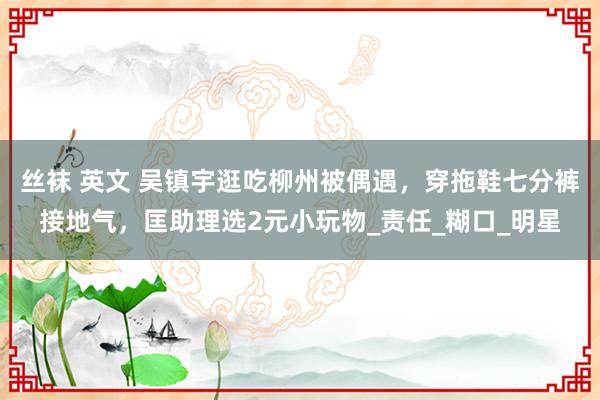 丝袜 英文 吴镇宇逛吃柳州被偶遇，穿拖鞋七分裤接地气，匡助理选2元小玩物_责任_糊口_明星