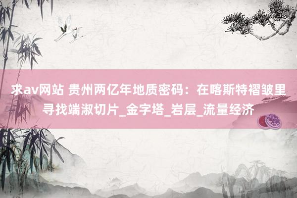 求av网站 贵州两亿年地质密码：在喀斯特褶皱里寻找端淑切片_金字塔_岩层_流量经济