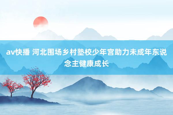 av快播 河北围场乡村塾校少年宫助力未成年东说念主健康成长