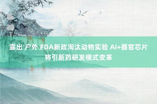 露出 户外 FDA新政淘汰动物实验 AI+器官芯片将引新药研发模式变革