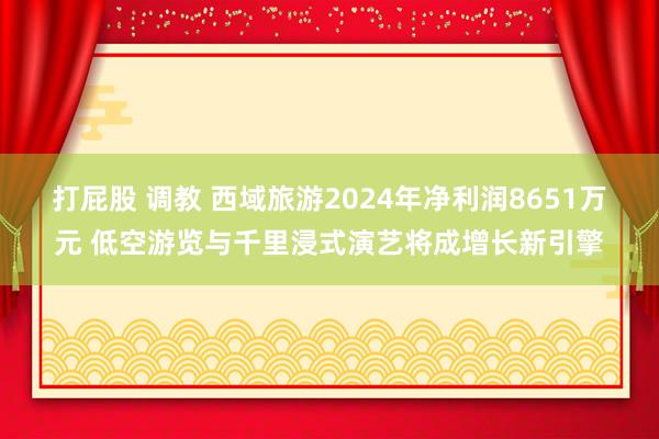 打屁股 调教 西域旅游2024年净利润8651万元 低空游览与千里浸式演艺将成增长新引擎